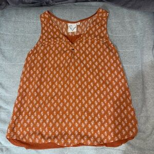 Orange Sleeveless Top